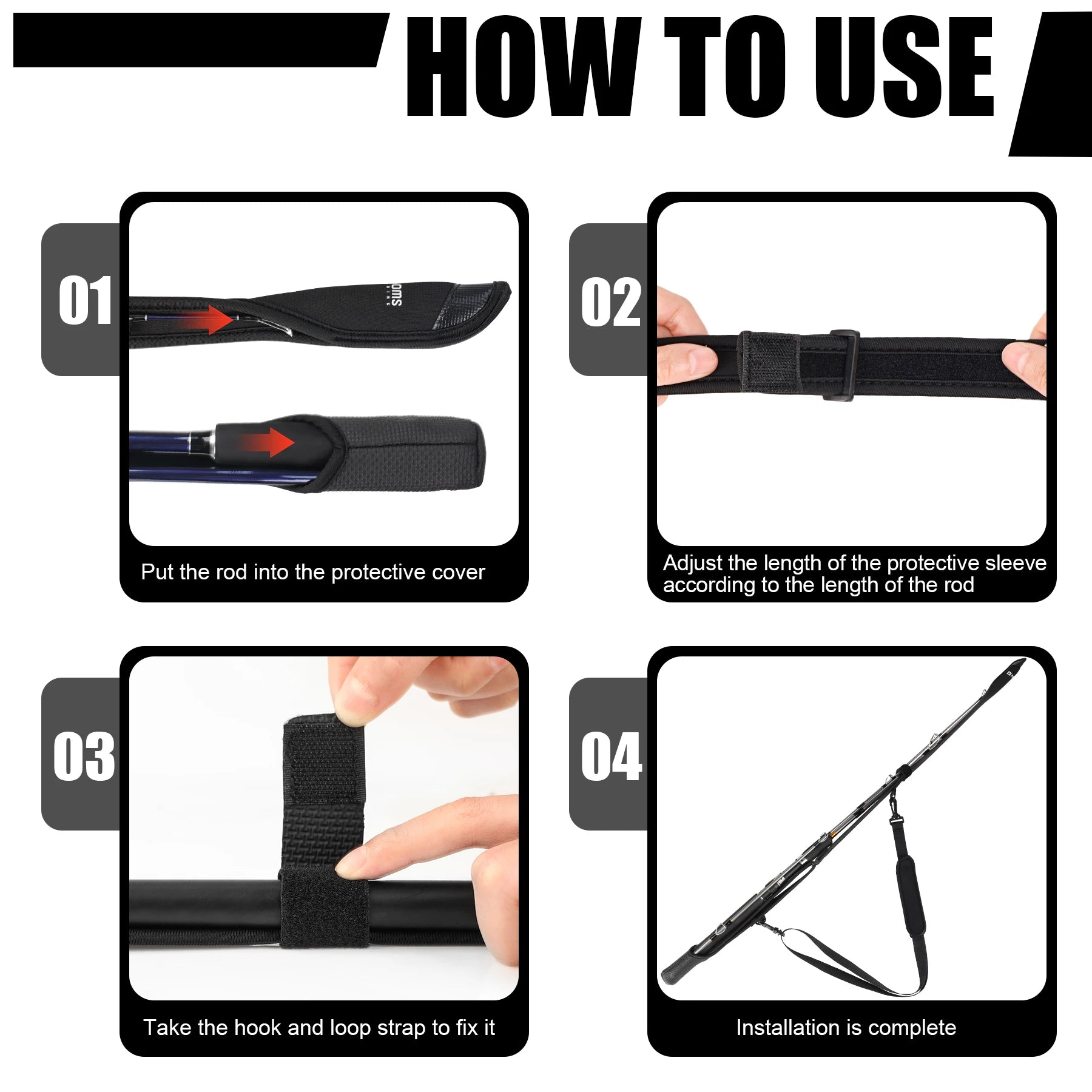Fishing rod sheath installation step by step guide