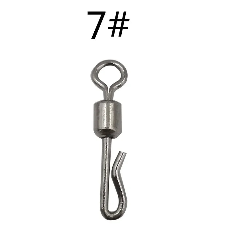 Size 7 rolling swivel with stainless steel interlock snap