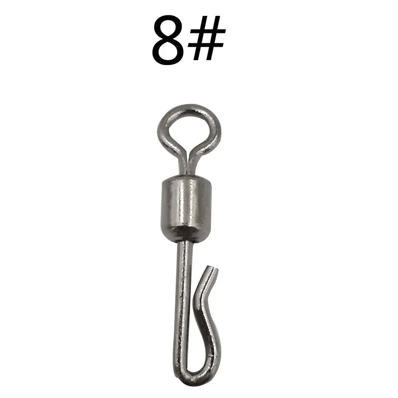Size 8 rolling swivel with stainless steel interlock snap