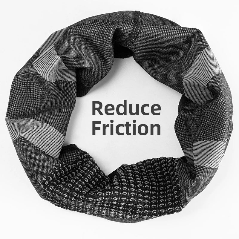 Seamless neck gaiter designed to reduce friction