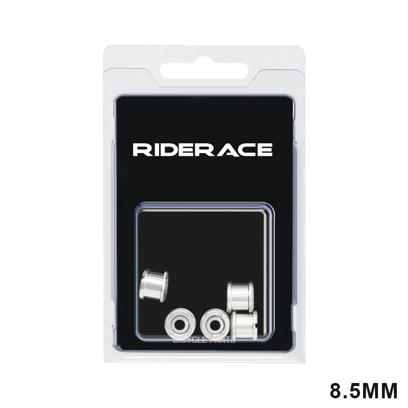 Silver anodised bicycle chainring bolts packaged set 8.5mm