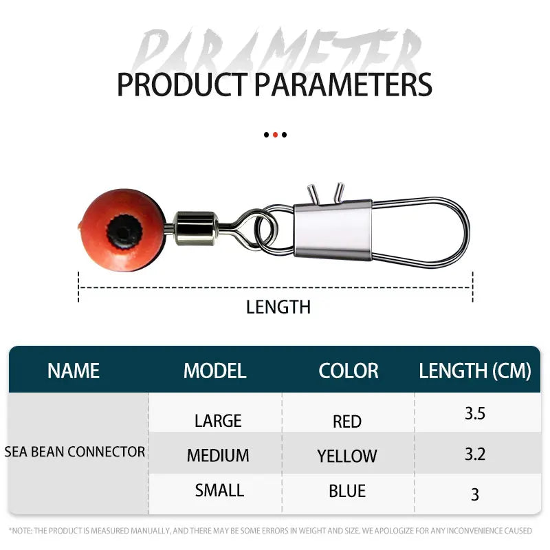 Sinker slide clip sizes small medium and large with length measurements