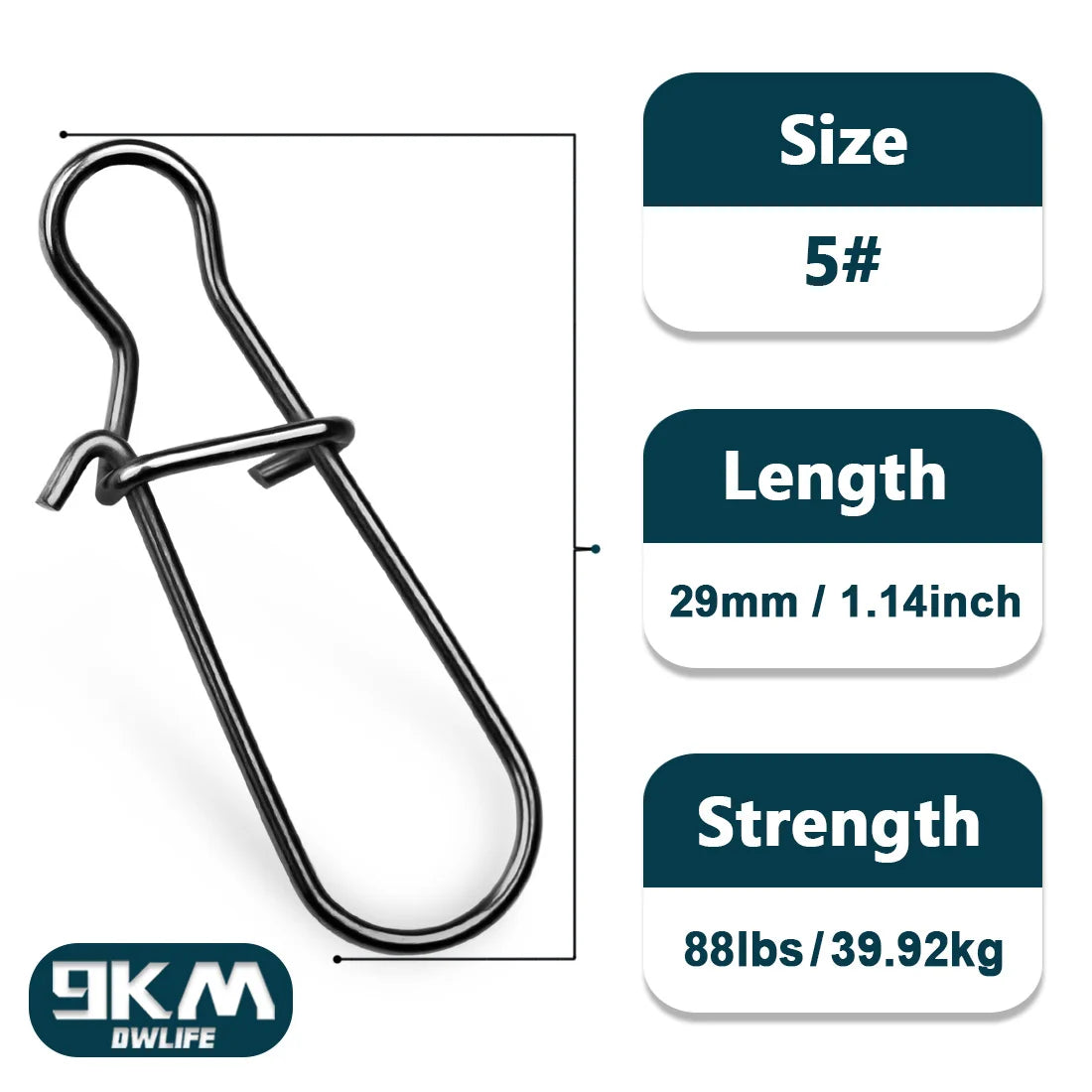 Size 5 heavy duty duo lock snap connector for fishing rigs