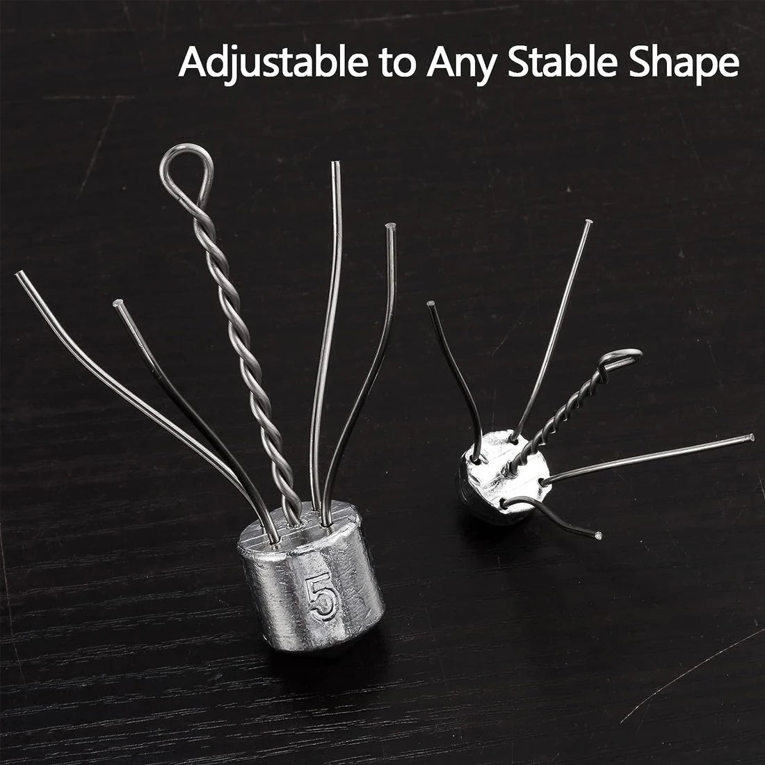 Spider surf sinker with adjustable grip wire legs