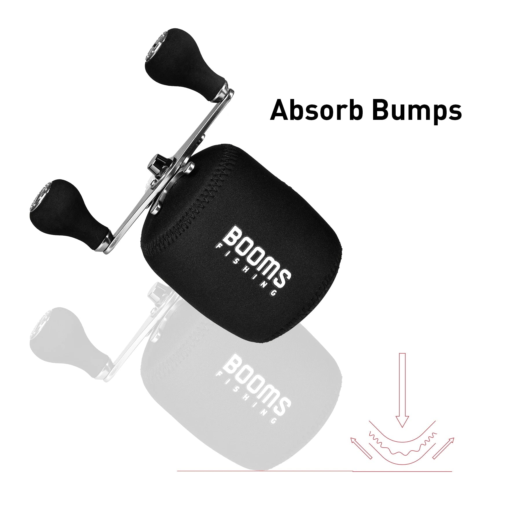 Spinning reel case with shock absorbing foam insert