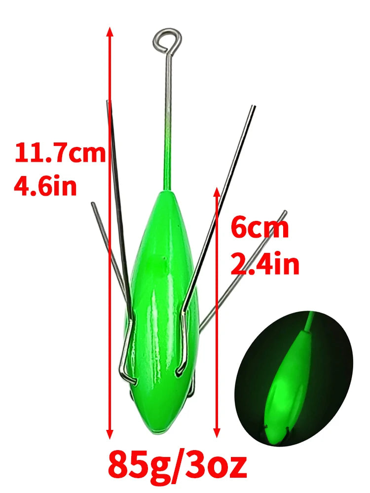 85 g Sputnik sinker glow coating close view