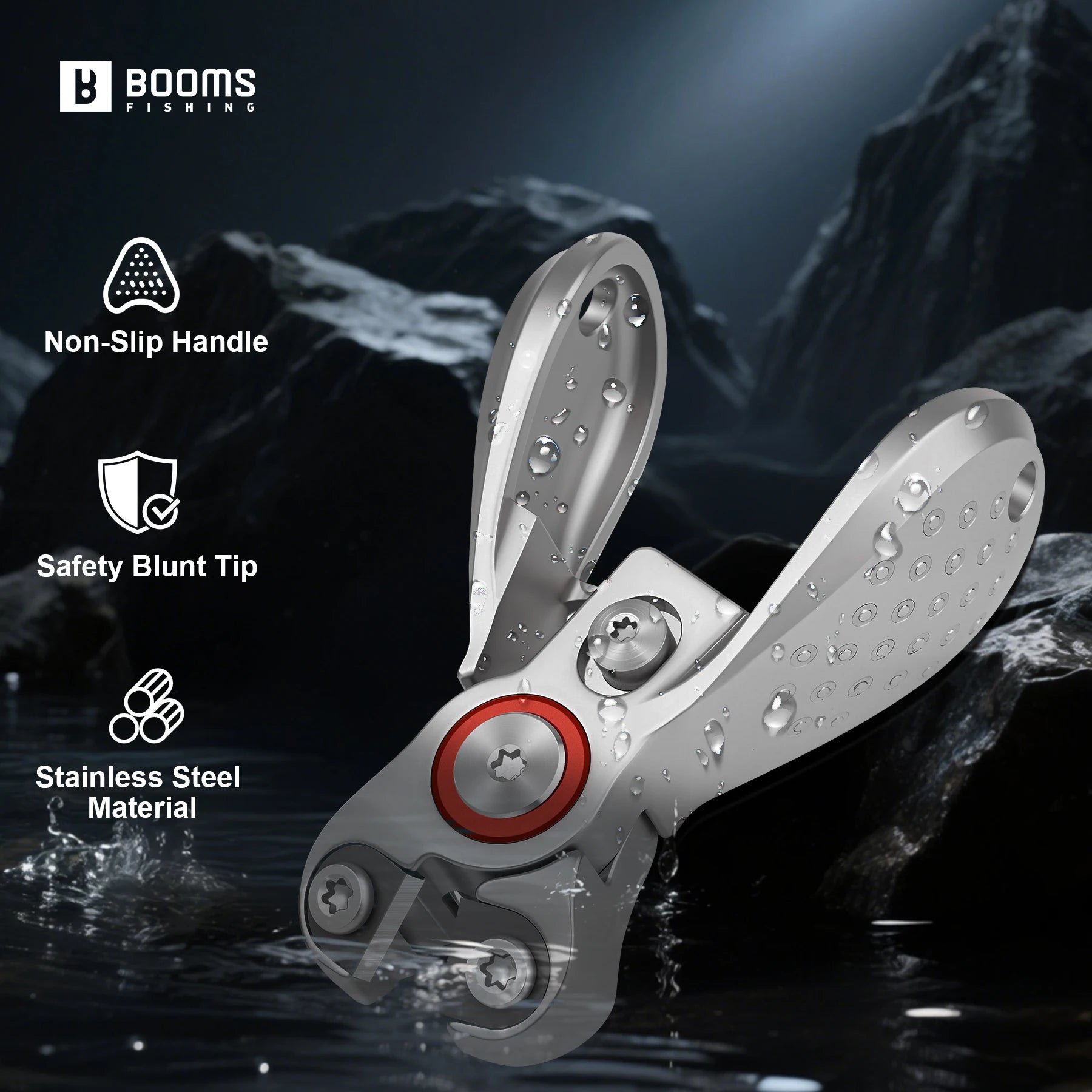 Stainless fishing line cutters cutting braided fishing line