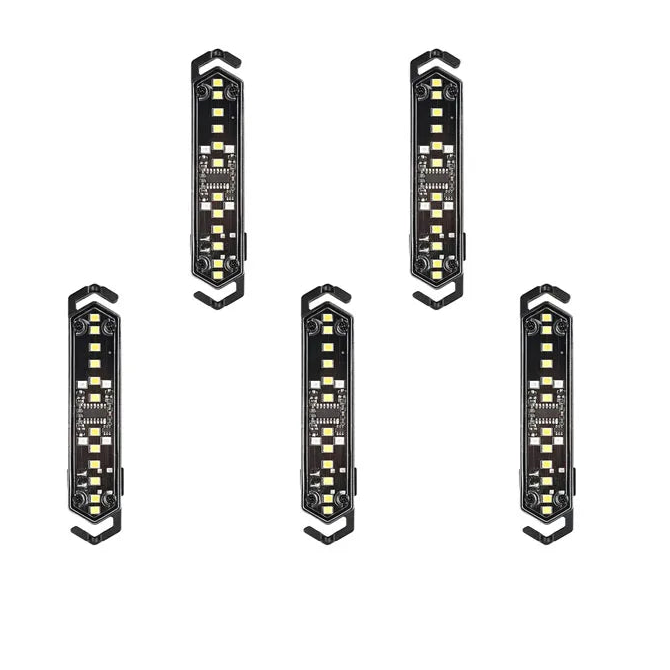 Individual LED tent rope marker lights displayed
