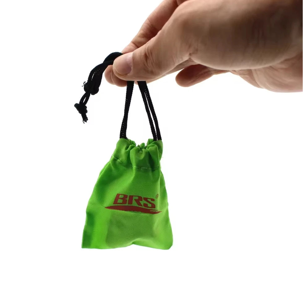 Small green drawstring carry bag for mini stove
