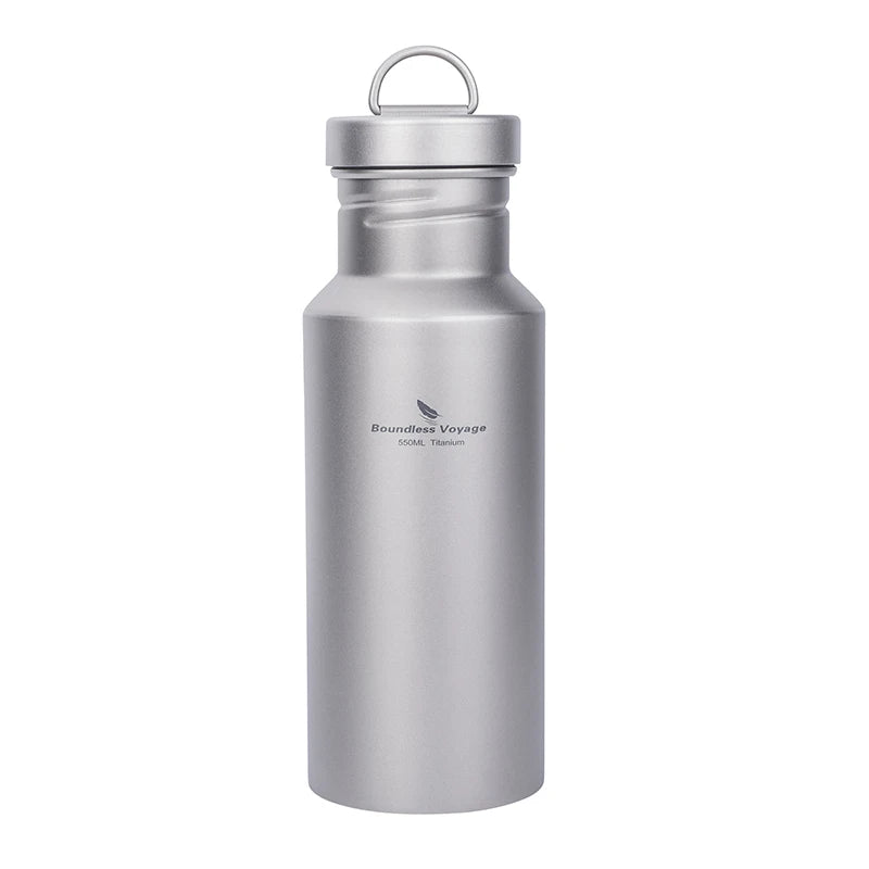 550ml titanium water bottle front view