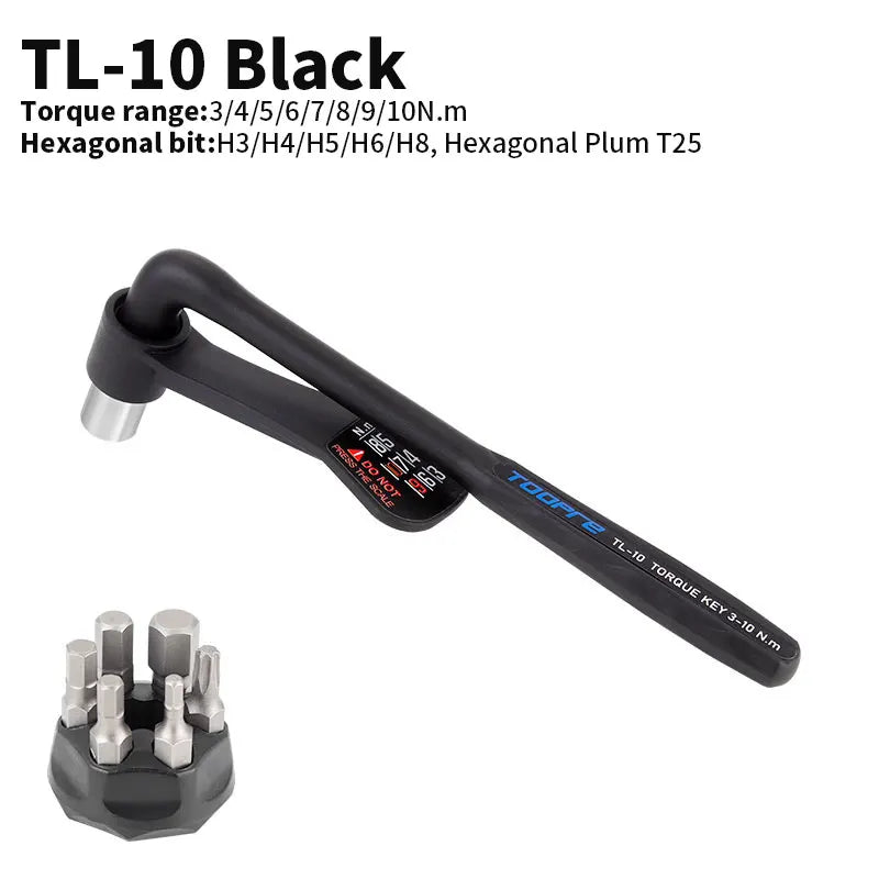 TOOPRE TL-10 black adjustable torque wrench for bicycle repairs