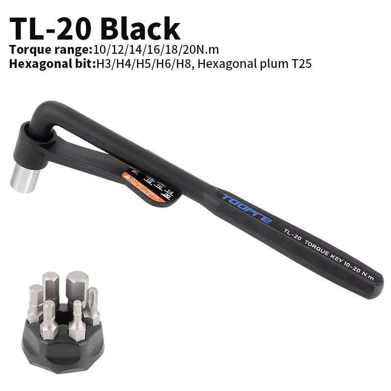 TOOPRE TL-20 black adjustable bike torque wrench with bit set