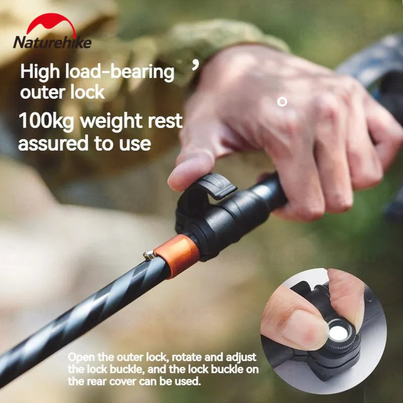 Close up of trekking pole EVA handle grip