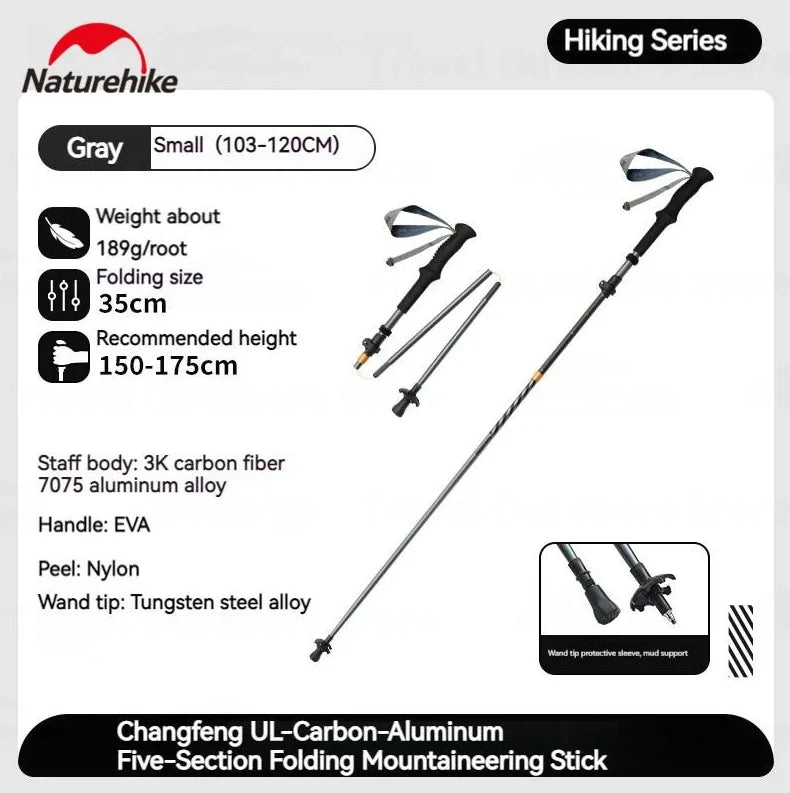 Trekking poles size options small