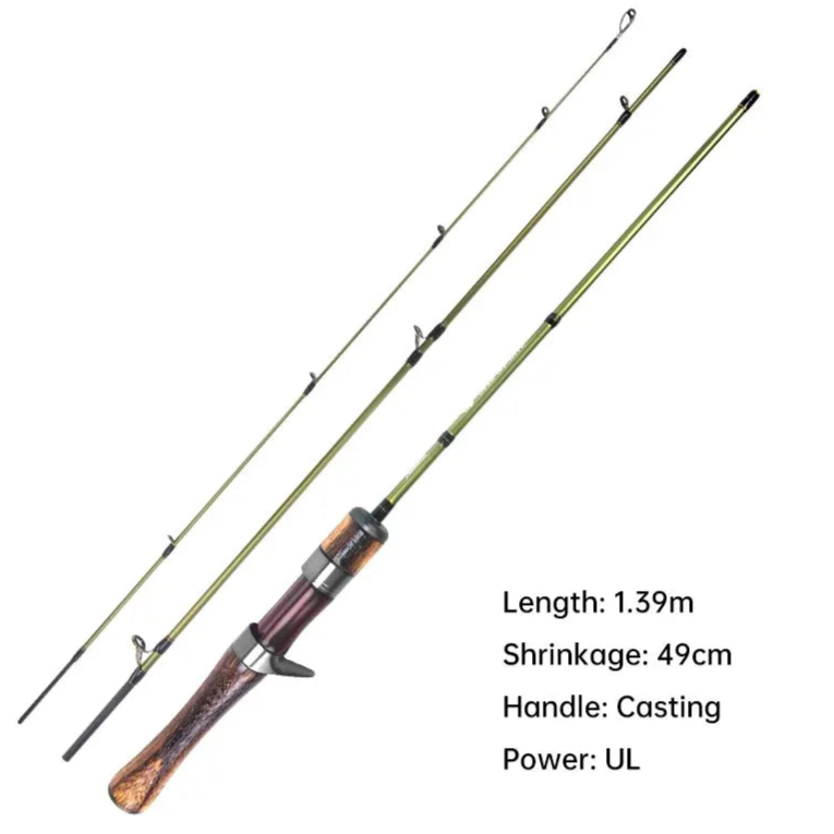 Lightweight spinning rod showing ultra-light blank with 62.8 gram rod weight