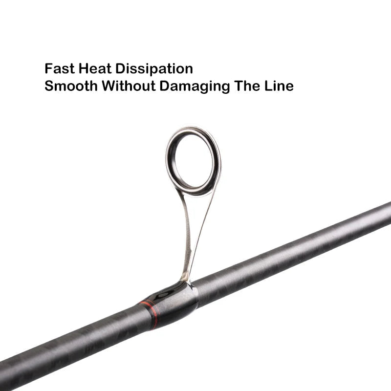 Japan Fuji guide on PURELURE NOVIA squid rod with fast heat dissipation and smooth line protection design