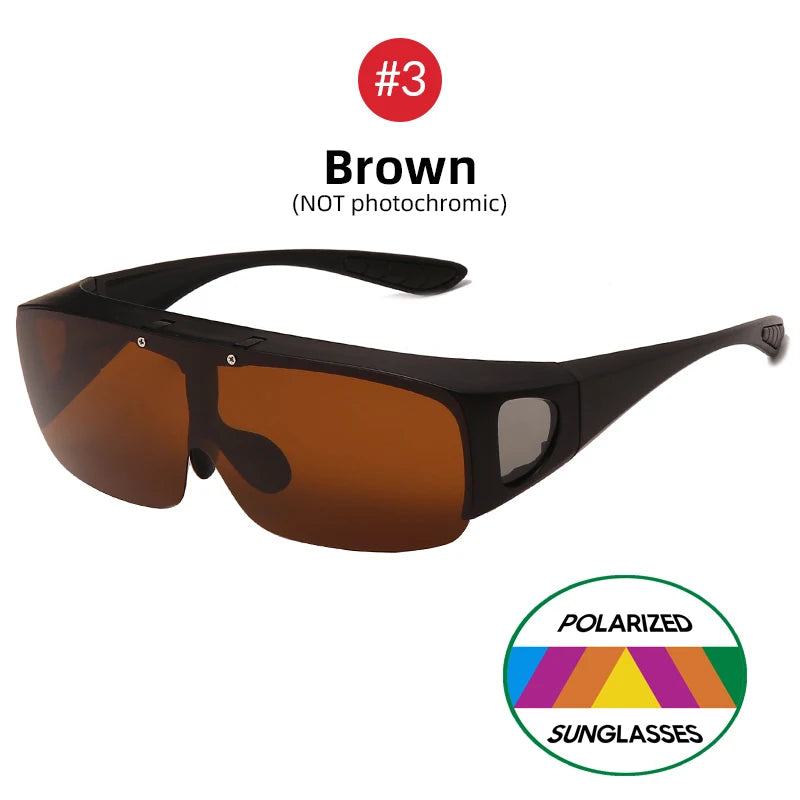 VIVIBEE brown polarised sunglasses for fishing and driving with full UV400 protection and lightweight frame