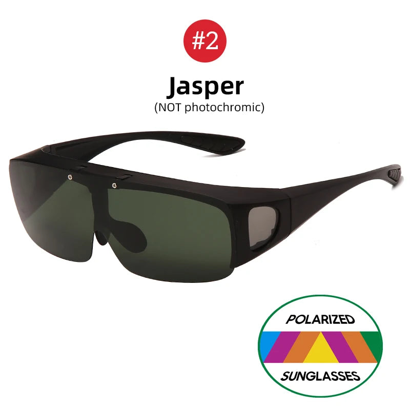 VIVIBEE Jasper lens polarised sunglasses with over-glasses design for bright outdoor and driving conditions