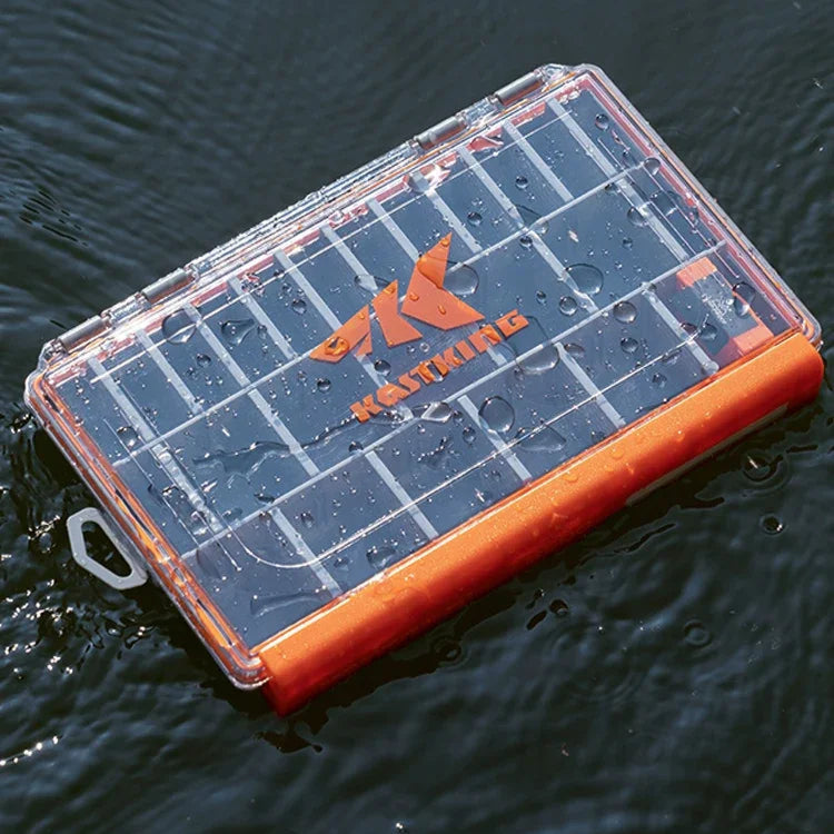 Waterproof gasket fishing tackle box closed