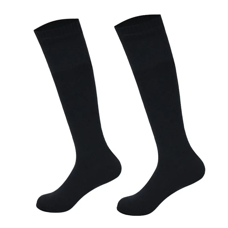 Black waterproof knee high outdoor socks pair