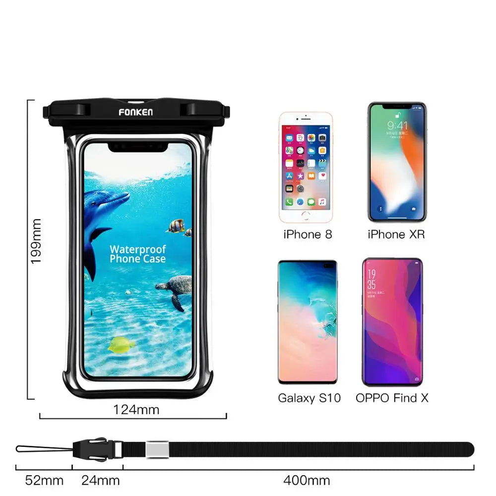 Waterproof phone case size compatibility chart