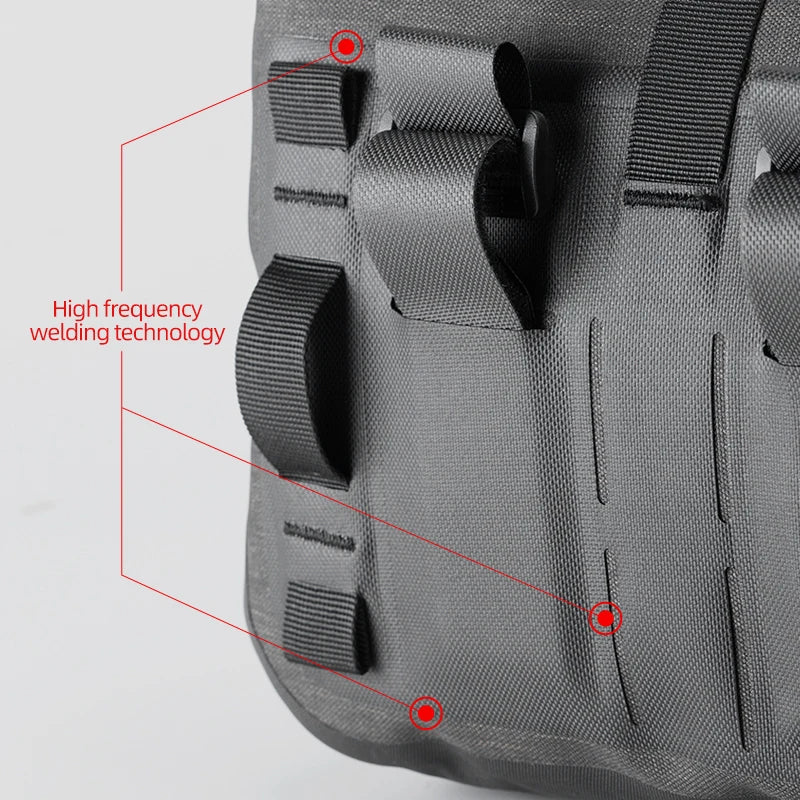 High frequency welded seam waterproof bike bag