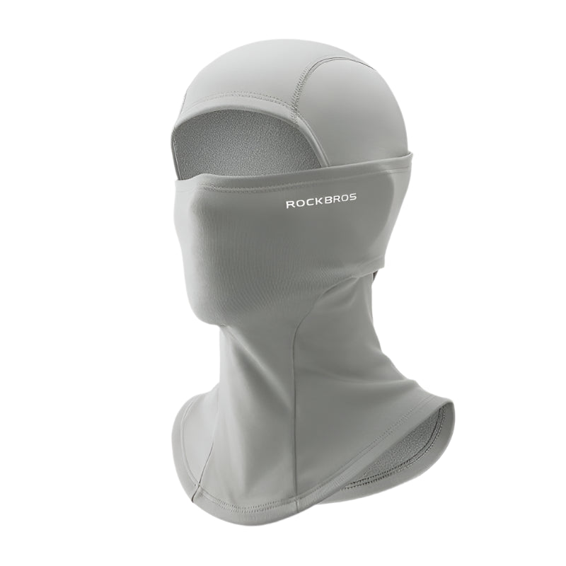 Grey winter thermal balaclava side profile