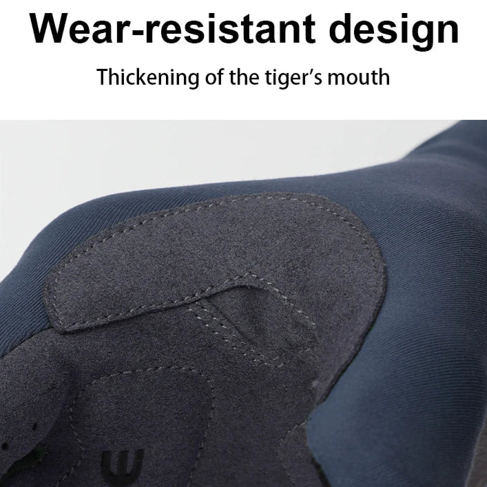 Winter cycling gloves reinforced wear resistant palm