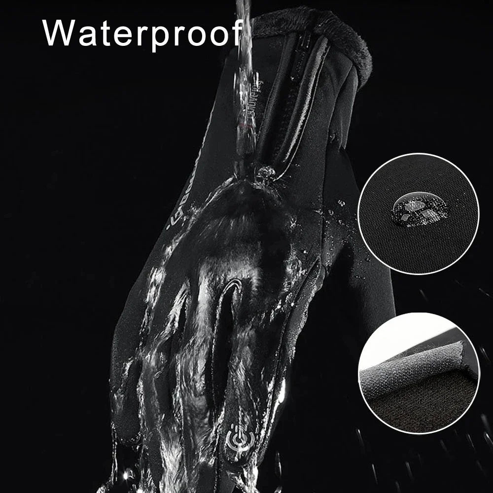 Winter fishing gloves waterproof outer layer under water