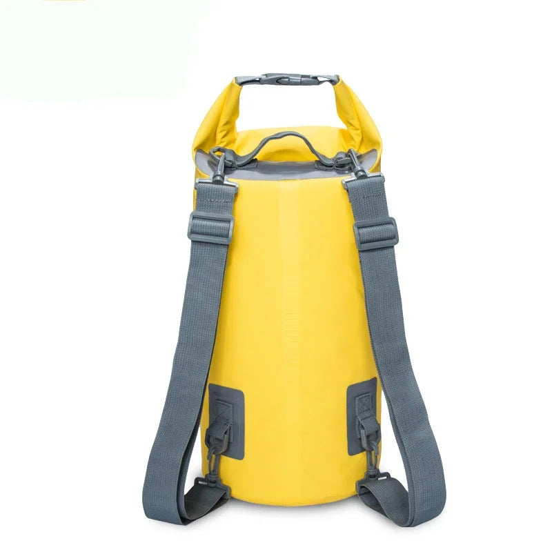 Yellow PVC waterproof dry bag backpack