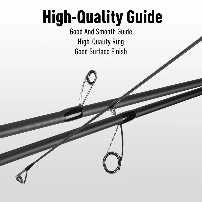 High-quality stainless guide rings on YOOFISH Blue Shorecast spinning rod for smooth line flow and corrosion resistance